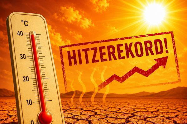 KI-generierte Darstellung Hitzerekord