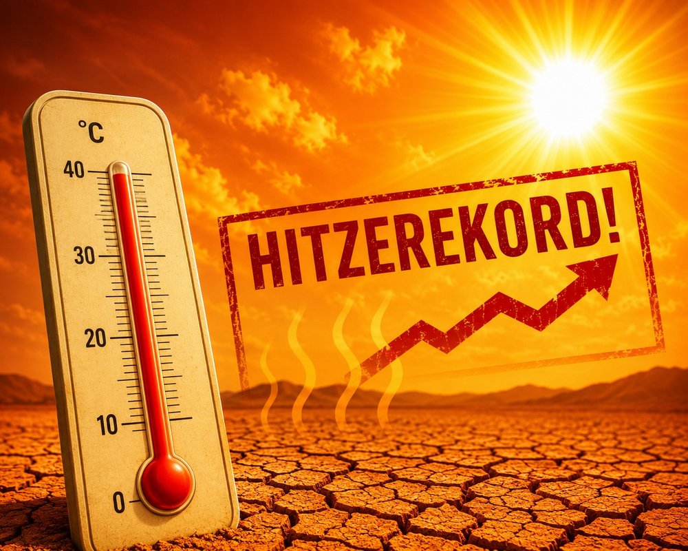 KI-generierte Darstellung Hitzerekord